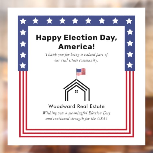 アメリカ大統領選挙の当日 | 不動産オフィスの装飾 ウィンドウサイン (シート2)