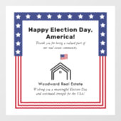 アメリカ大統領選挙の投票日 | 不動産オフィスの装飾 ウィンドウサイン (シート)