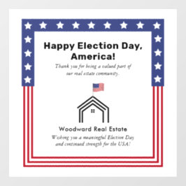 アメリカ大統領選挙の投票日 | 不動産オフィスの装飾 ウィンドウサイン