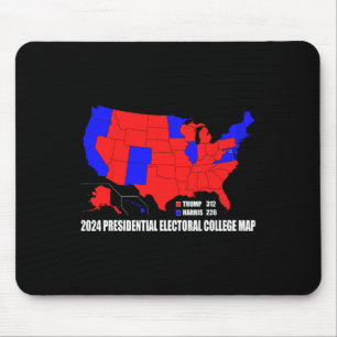 アメリカ大統領選挙人団マップ トランプ ハリス マウスパッド