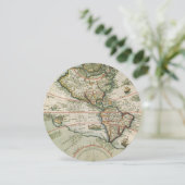 アメリカ大陸の古地図、テオドール・ド・ブリの「古世界地図」 招待状 (スタンド正面)