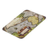 アメリカ大陸の古地図、1570年 マグネット (左側)