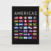 アメリカ大陸の国旗 アメリカの国旗 カード (黄色い花)