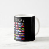 アメリカ大陸の国旗 アメリカ大陸の国旗デザイン コーヒーマグカップ (正面右)