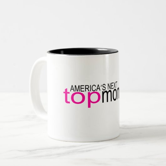 アメリカ大陸の次の上のお母さん ツートーンマグカップ (正面左)