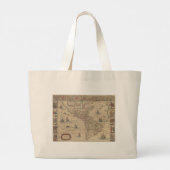 アメリカ大陸の歴史地図 ラージトートバッグ (裏面)