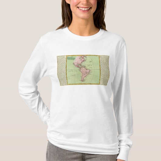 アメリカ大陸の物理的な地図 Tシャツ (正面)
