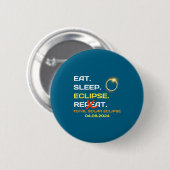 アメリカ大陸の皆既日食 おもしろTシャツ 缶バッジ (正面&裏面)