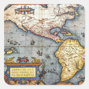 アメリカ大陸の1587地図 スクエアシール