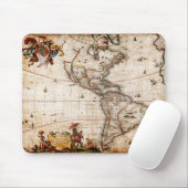 アメリカ大陸古地図 マウスパッド (マウス)