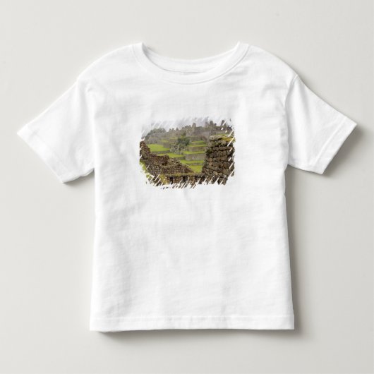 アメリカ大陸、ペルー、Machu PIcchu。古代の トドラーTシャツ (正面)