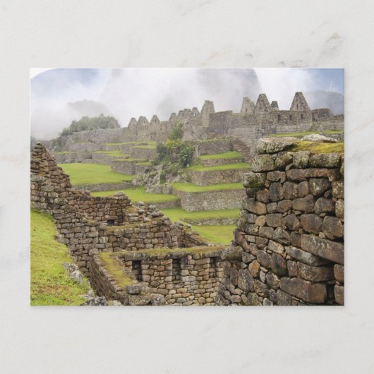 アメリカ大陸、ペルー、Machu PIcchu。古代の ポストカード (正面)