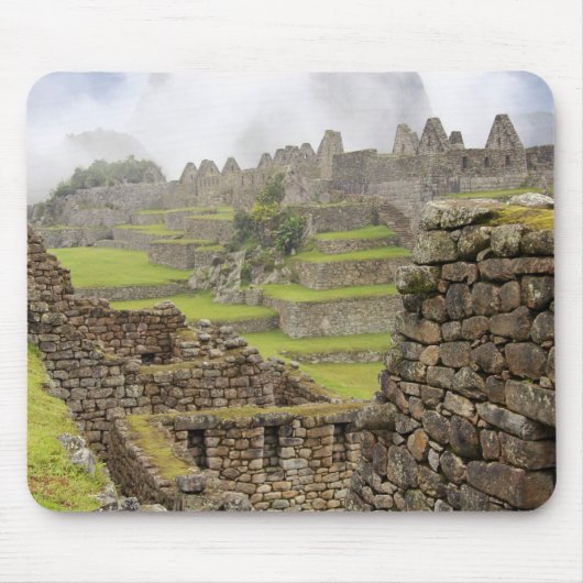 アメリカ大陸、ペルー、Machu PIcchu。古代の マウスパッド (正面)