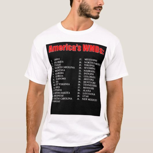 アメリカ大陸WMDs Tシャツ (正面)
