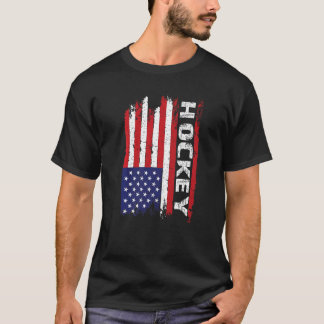 アメリカ女子アイスホッケーUSA練習フラッグ アメリカ人女性 男性 Tシャツ