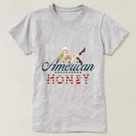 アメリカ女性のカーボーイ Tシャツ