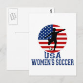 アメリカ女性サッカー ポストカード (正面/裏面)
