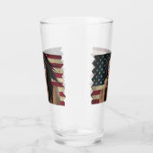 アメリカ女性動揺してアメリカ国旗 タンブラーグラス (右)