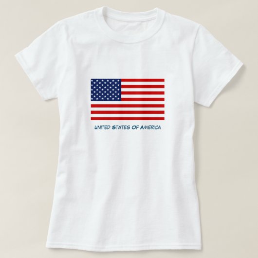 アメリカ女性用Tシャツ Tシャツ (デザイン正面)