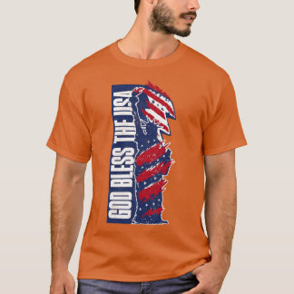 アメリカ婦人の自由を祝福する神 Tシャツ