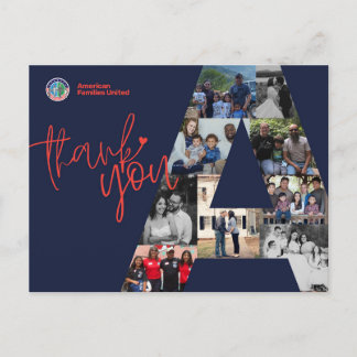 アメリカ家族連合 感謝のポストカード ポストカード