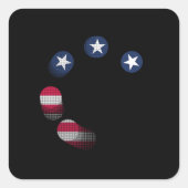 アメリカ対中国/アメリカ スクエアシール (正面)