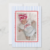 アメリカ少年1歳の誕生日フォト 7月4日 招待状 (裏面)
