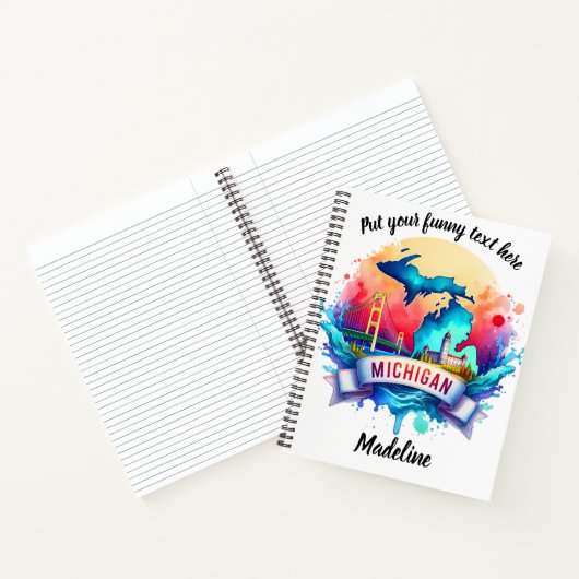 アメリカ州の水色:ミシガン ノートブック (内部)