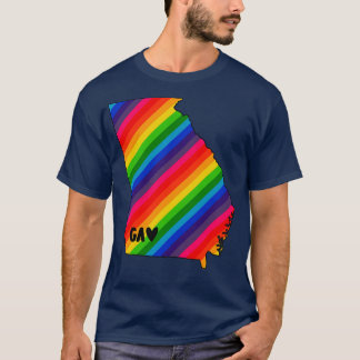 アメリカ州ジョージアRainbow Tシャツ