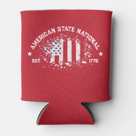 アメリカ州ナショナルスプラットEst 1776 缶クーラー (正面)