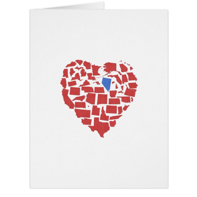 アメリカ州ハートモザイクネバダレッド (正面)