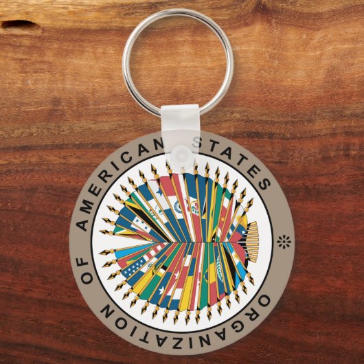 アメリカ州団体や組織(英語) キーホルダー (正面)