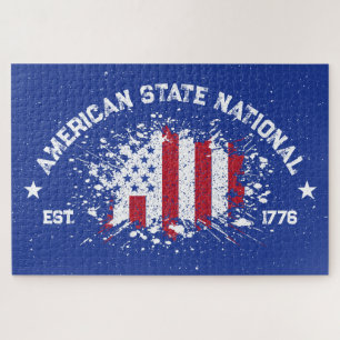 アメリカ州国家平和国旗のスプラットEst 1776 ジグソーパズル
