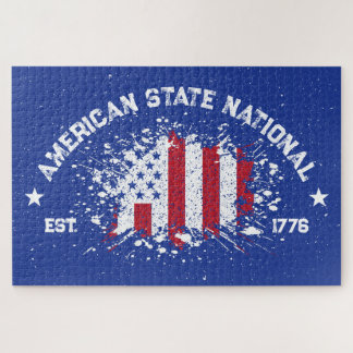アメリカ州国家平和国旗のスプラットEst 1776 ジグソーパズル