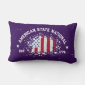 アメリカ州国家平和国旗のスプラットEst 1776 ランバークッション (裏面)