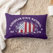 アメリカ州国家平和国旗のスプラットEst 1776 ランバークッション (ブランケット)