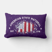アメリカ州国家平和国旗のスプラットEst 1776 ランバークッション (正面)