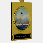 アメリカ巡洋艦ブルックリン1897 ゴールドプレートバナーオーナメント (右)