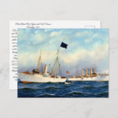 アメリカ巡洋艦ブルックリン1897 ポストカード (正面/裏面)