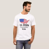 アメリカ市民になりました - アメリカ地図 帰化 Tシャツ (正面フル)