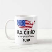 アメリカ市民に!合衆国地図 コーヒーマグカップ (左)