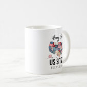アメリカ市民の日 - アメリカ人であることを誇りに思う コーヒーマグカップ (正面右)