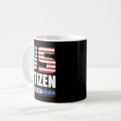 アメリカ市民ギフト - 誇りを持ってアメリカ合衆国市民に コーヒーマグカップ (正面左)
