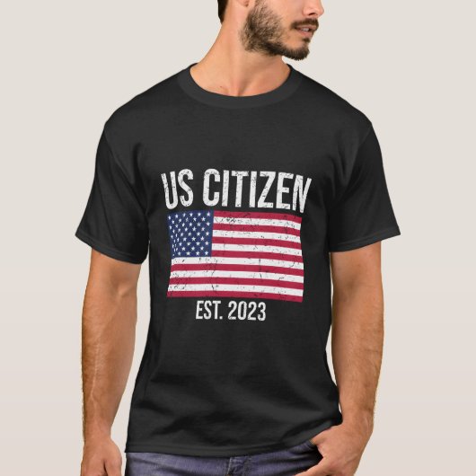 アメリカ市民権の装飾 アメリカ国籍 新 アメリカ市民 Tシャツ (正面)