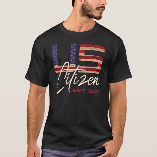アメリカ市民権七月の愛国的移民の4番目 Tシャツ (正面)