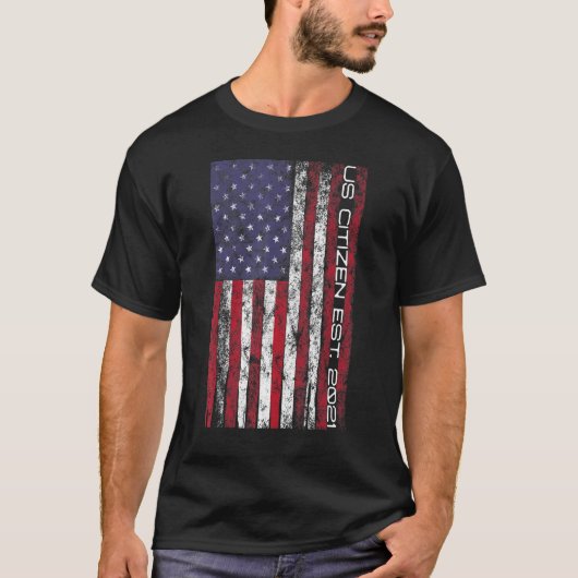 アメリカ市民権七月の愛国的移民の4番目 Tシャツ (正面)
