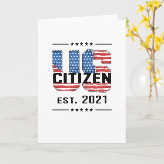 アメリカ市民贈誇りを持った与米国市民権 カード (黄色い花)