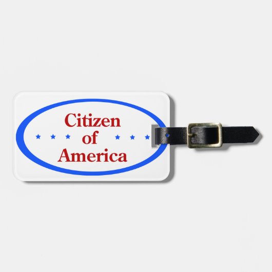 アメリカ市民 ラゲッジタグ (正面横)