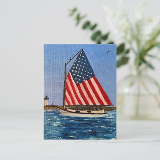 アメリカ帆船 ポストカード (スタンド正面)