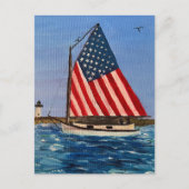 アメリカ帆船 ポストカード (正面)